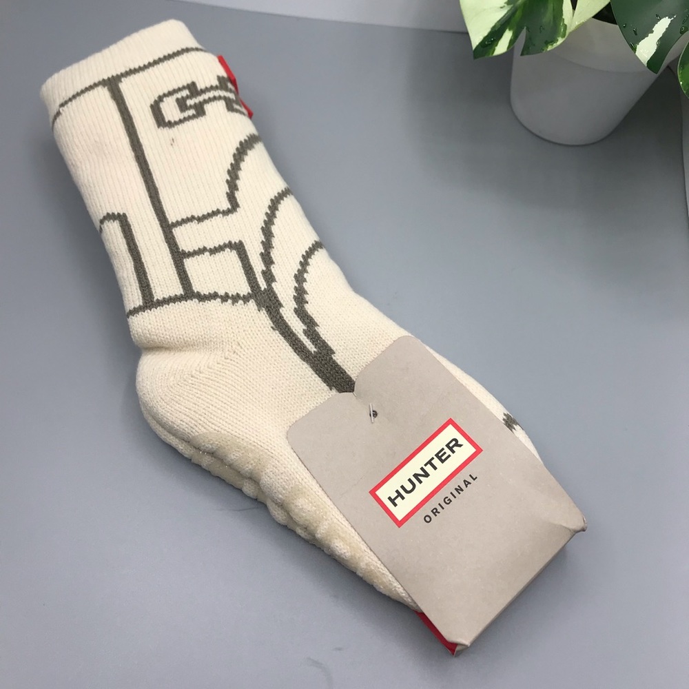 Hunter kids original boot slipper sock cream